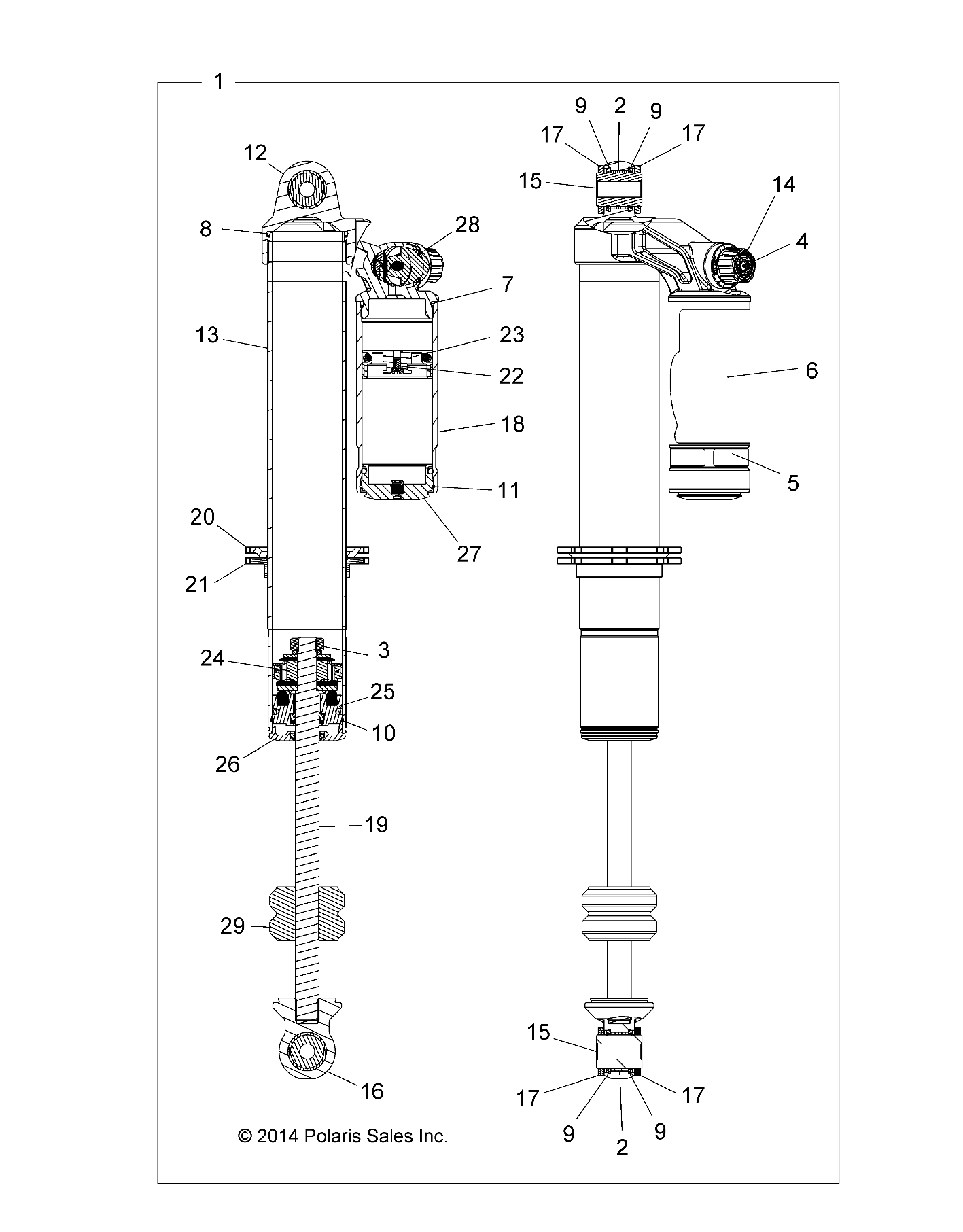 SUSPENSION, FRONT SHOCK - Z15VBE87FK/JK (49RGRSHOCKFRT7044206)