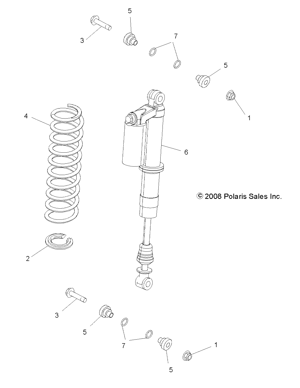 SUSPENSION, REAR SHOCK MOUNTING - Z14VE76FX/FI (49RGRSHOCKMTGRR09RZRSI)