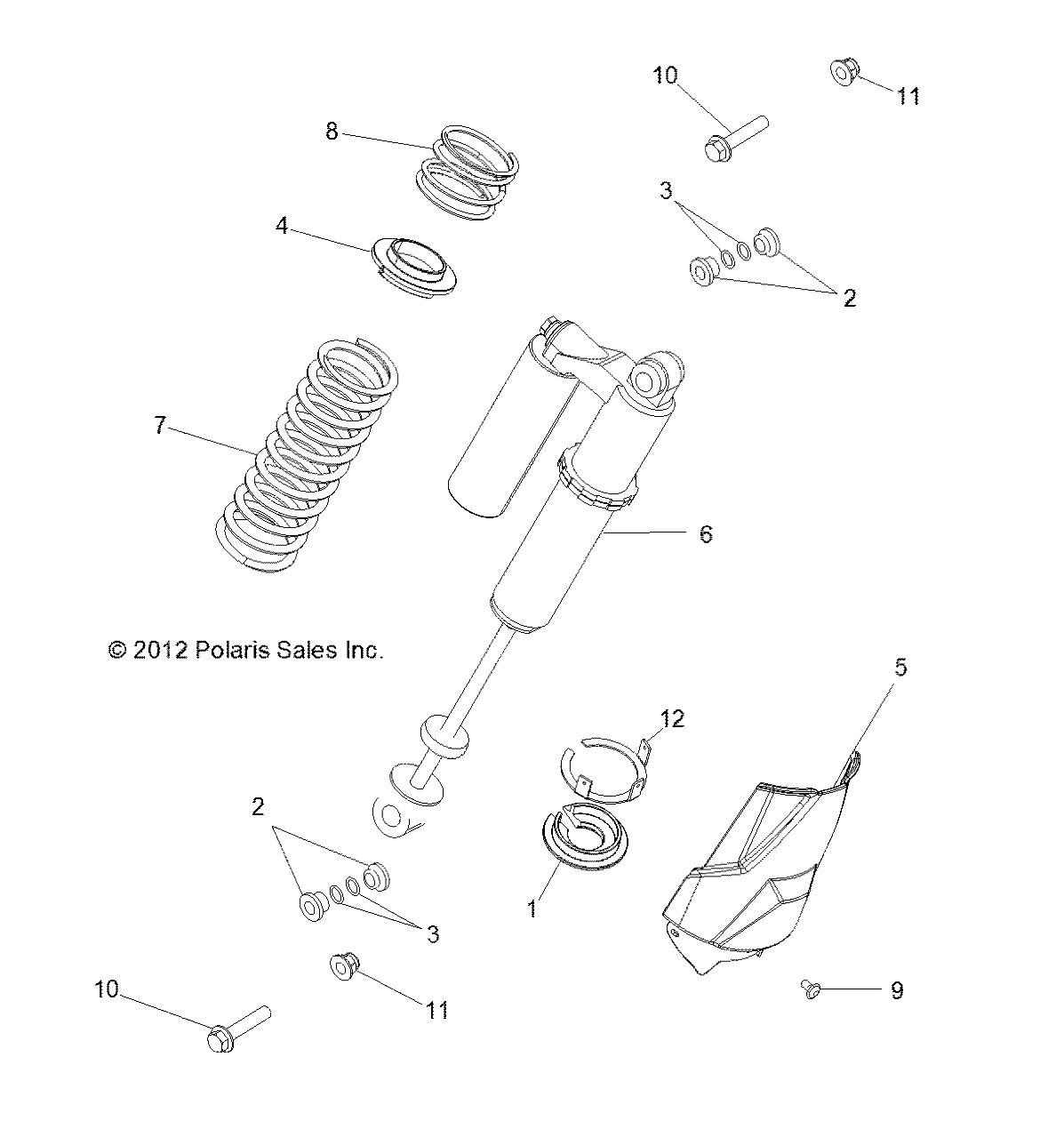 SUSPENSION, REAR SHOCK MOUNTING - R12XT87AA/9EAS (49RGRSHOCKMTGRR12RZRXP4)