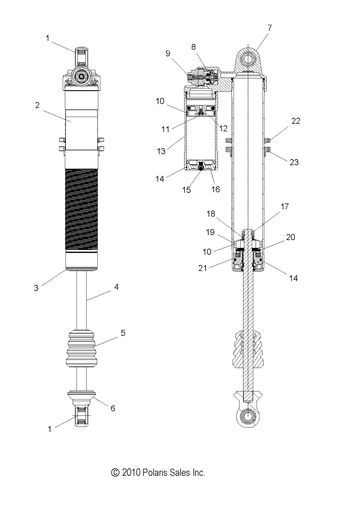 SUSPENSION, REAR SHOCK (7043764) - R11JH87AA/AD (49RGRSHOCKRR7043595)