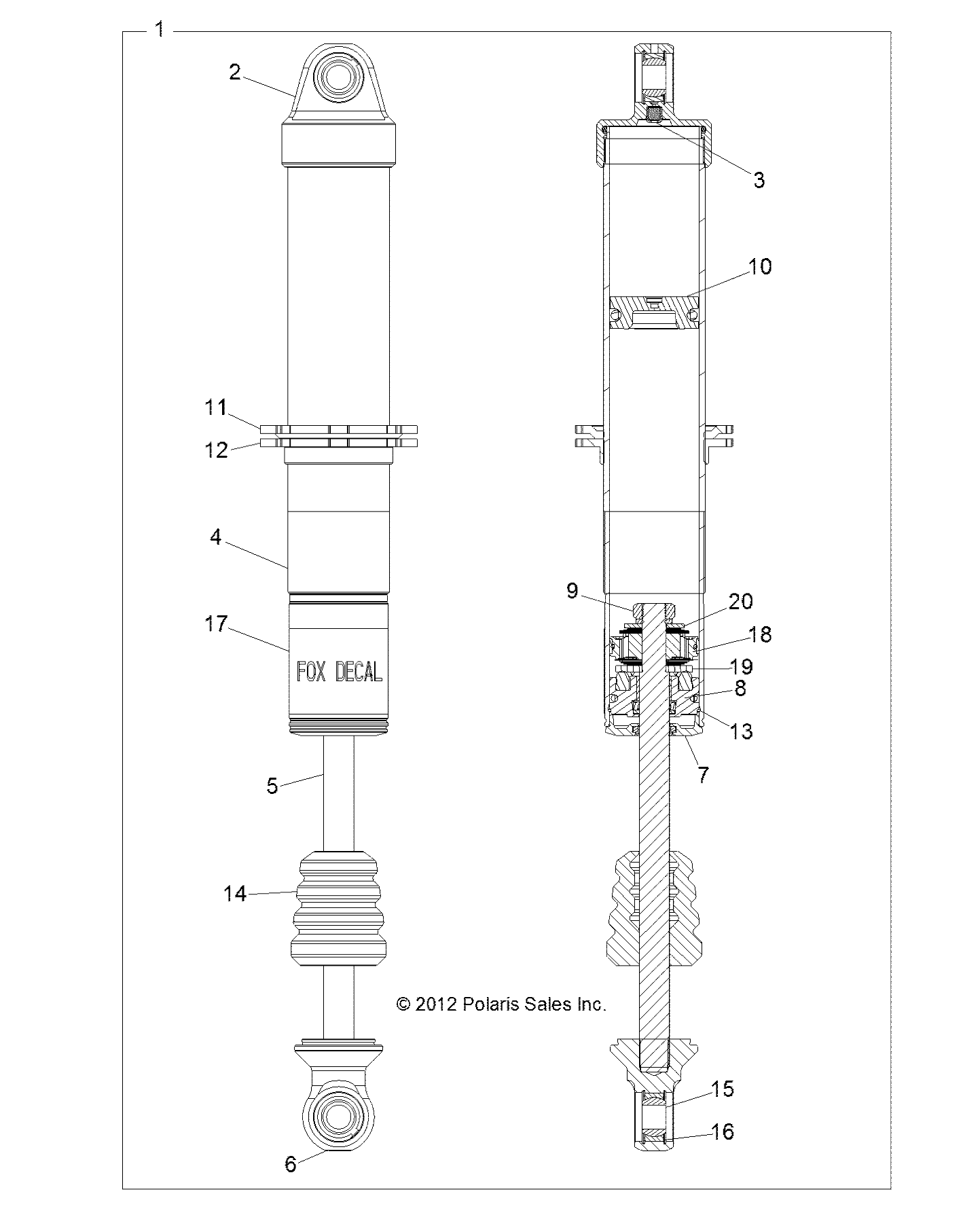 SUSPENSION, REAR SHOCK - R13XE76AD (49RGRSHOCKRR7043907)