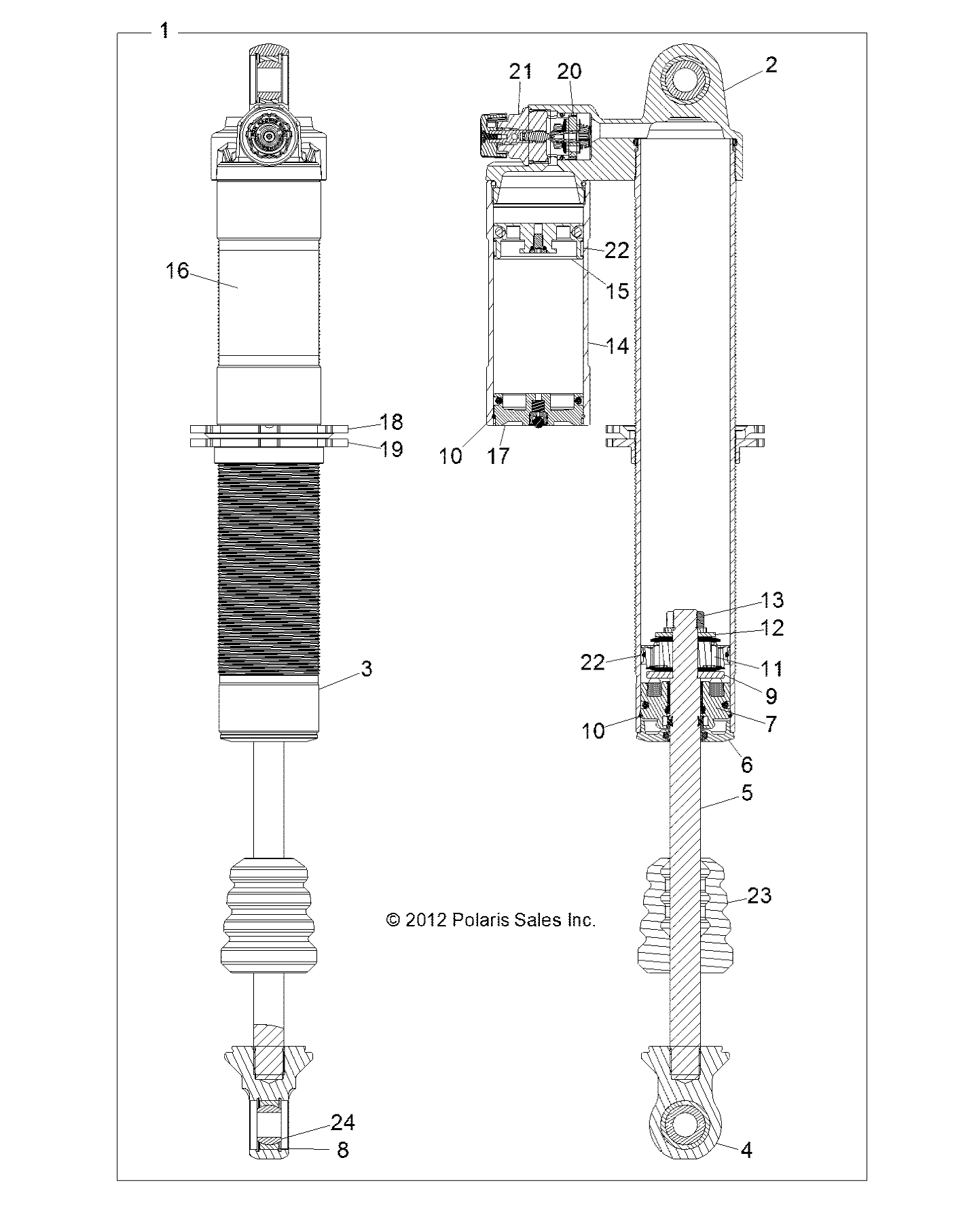 SUSPENSION, REAR SHOCK - Z14XE7EAL/X (49RGRSHOCKRR7043927)