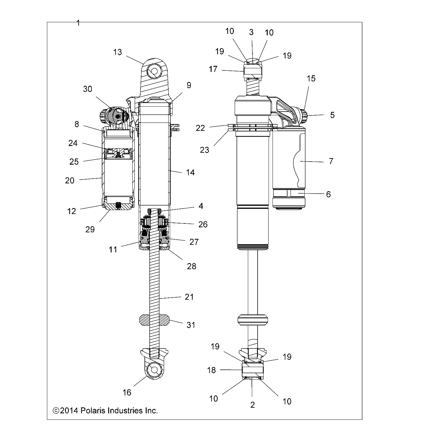 SUSPENSION, REAR SHOCK INTERNALS - Z15VAX87AL (49RGRSHOCKRR70442912)