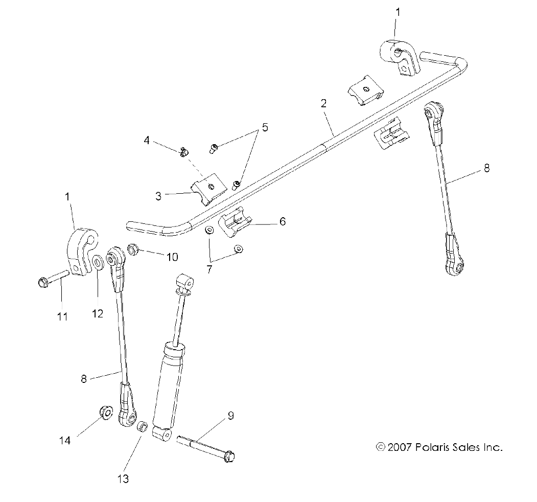 STABILIZER BAR, FRONT - R08VH76AD/AG (49RGRSTABILIZERFRT08VISTA)