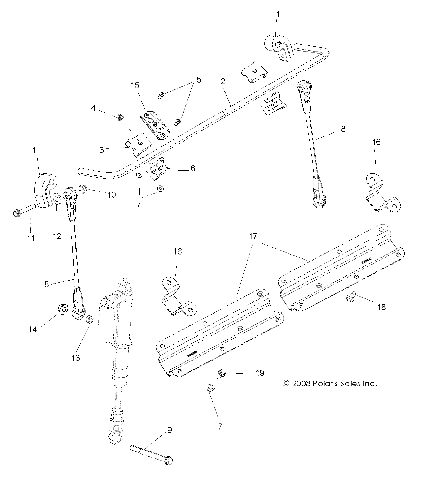 SUSPENSION, STABILIZER BAR, FRONT - R09VH76FX (49RGRSTABILIZERFRT09RZRI)