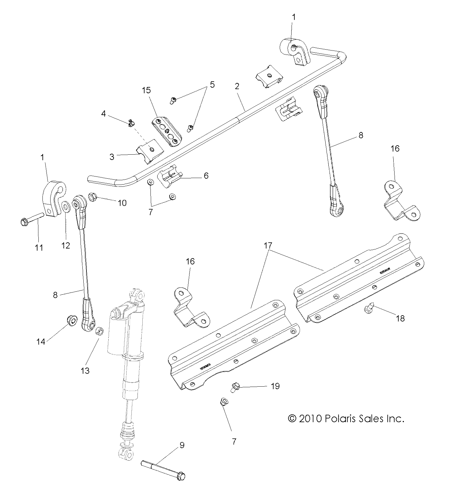 SUSPENSION, STABILIZER BAR, FRONT - R12XE7EFX (49RGRSTABILIZERFRT11RZRI)