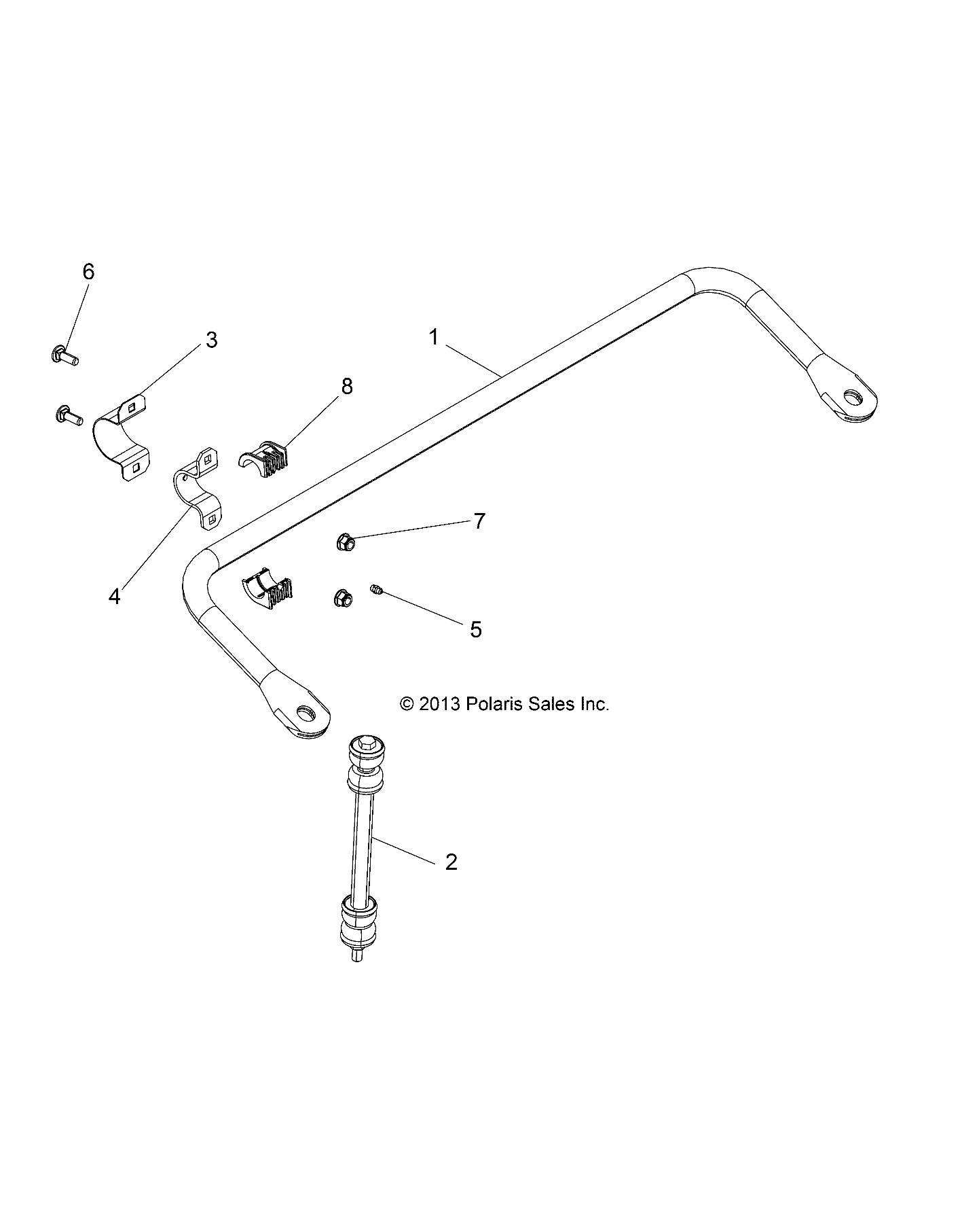 SUSPENSION, STABILIZER BAR - R14RH57FX (49RGRSTABILIZERFRT14570I)