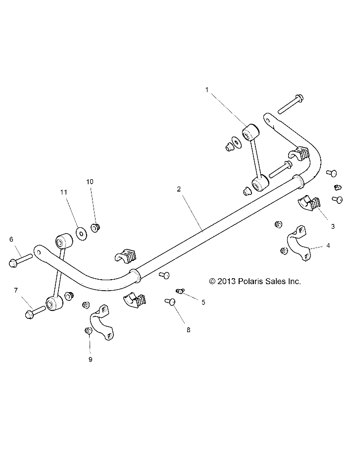 SUSPENSION, STABILIZER BAR, REAR - Z16VDE99FM/NM (49RGRSTABILIZERRR14RZR1000)