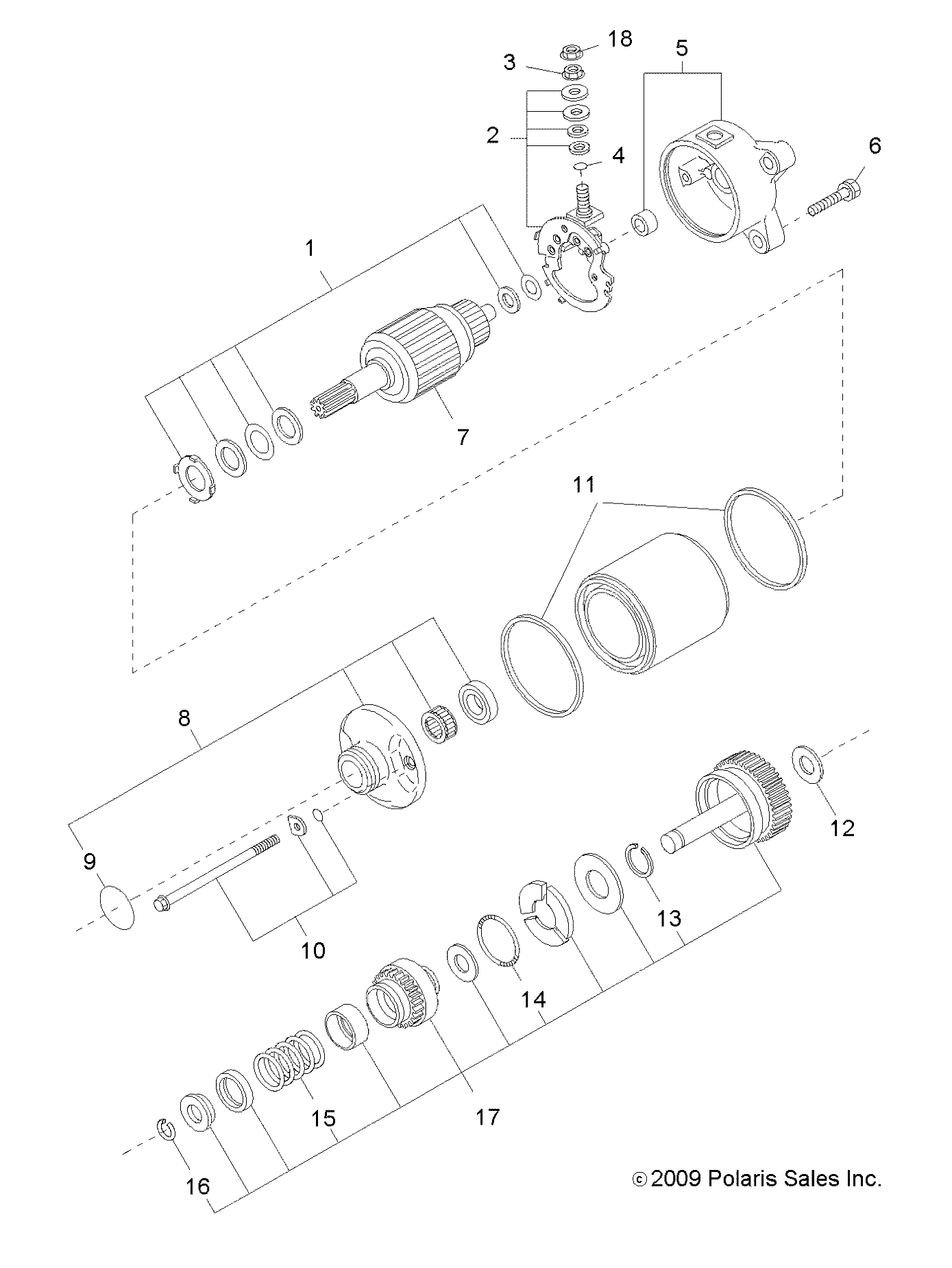 ENGINE, STARTING MOTOR - R13WH50AG/AH/AR/AX (49RGRSTARTINGMTR105004X4)