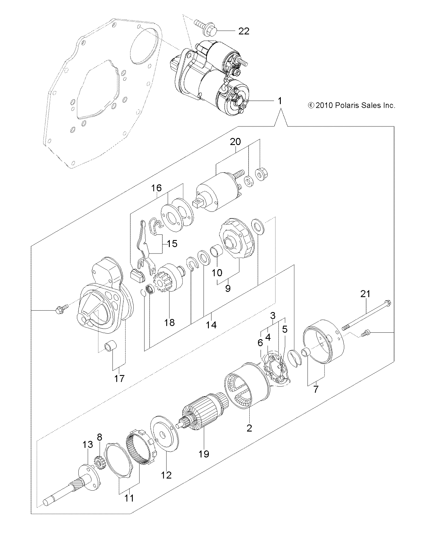 ENGINE, STARTING MOTOR - R11TH90DG (49RGRSTARTINGMTR11DCREW)