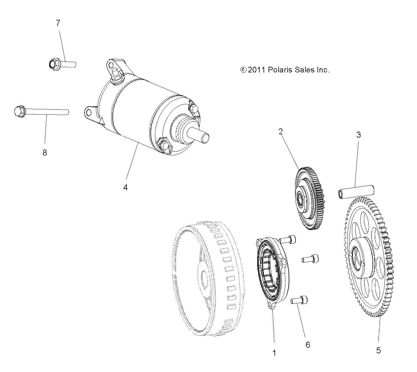 ENGINE, STARTER DRIVE - Z18VHA57B2 (49RGRSTARTINGMTR12RZR570)