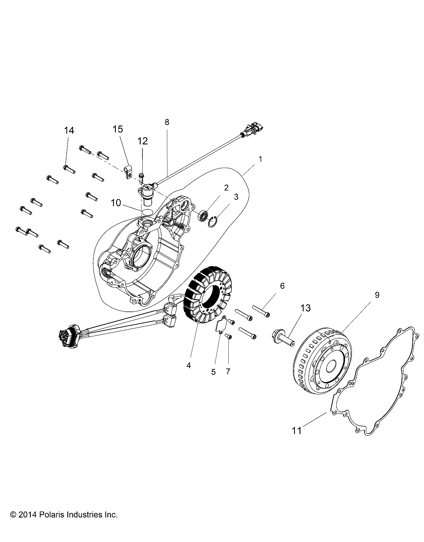 ENGINE, STATOR AND FLYWHEEL - Z16VFE99AF/AS/AM/M99AM (49RGRSTATOR1510004)