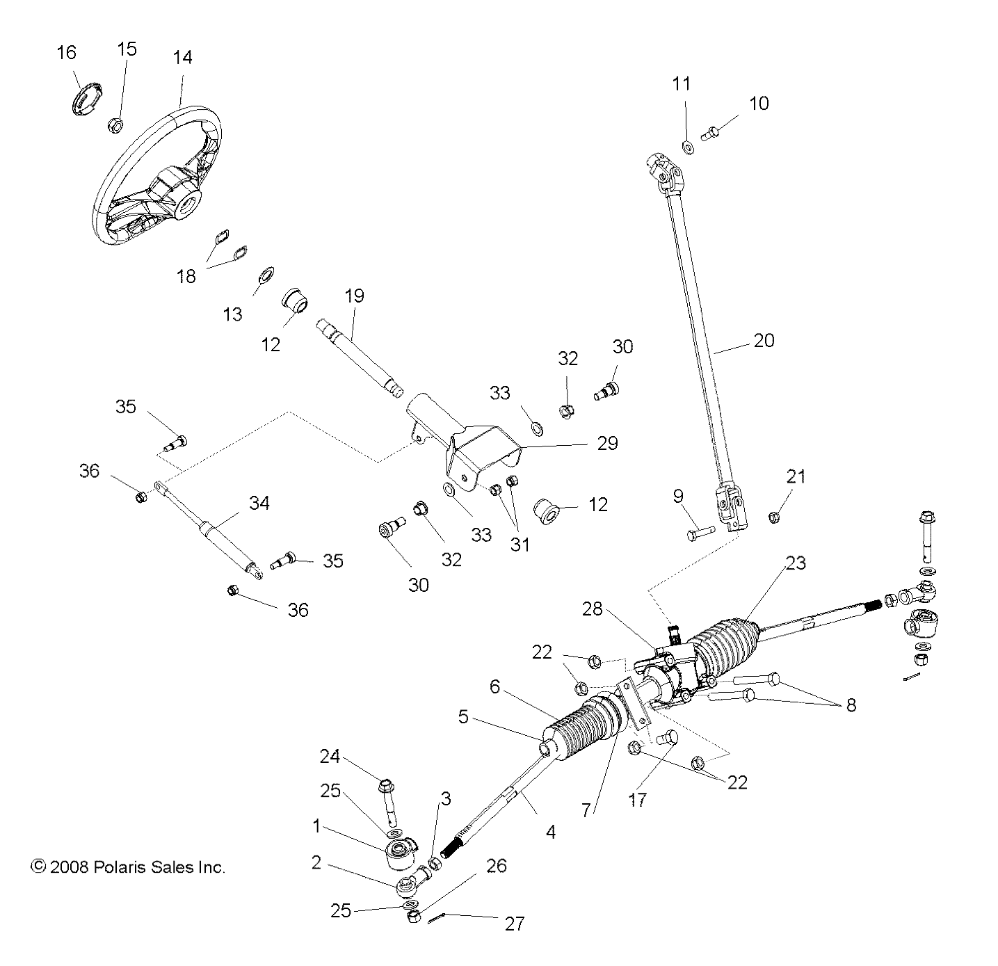 STEERING, STEERING ASM. - R10TH50AG/AR (49RGRSTEERING095004X4)