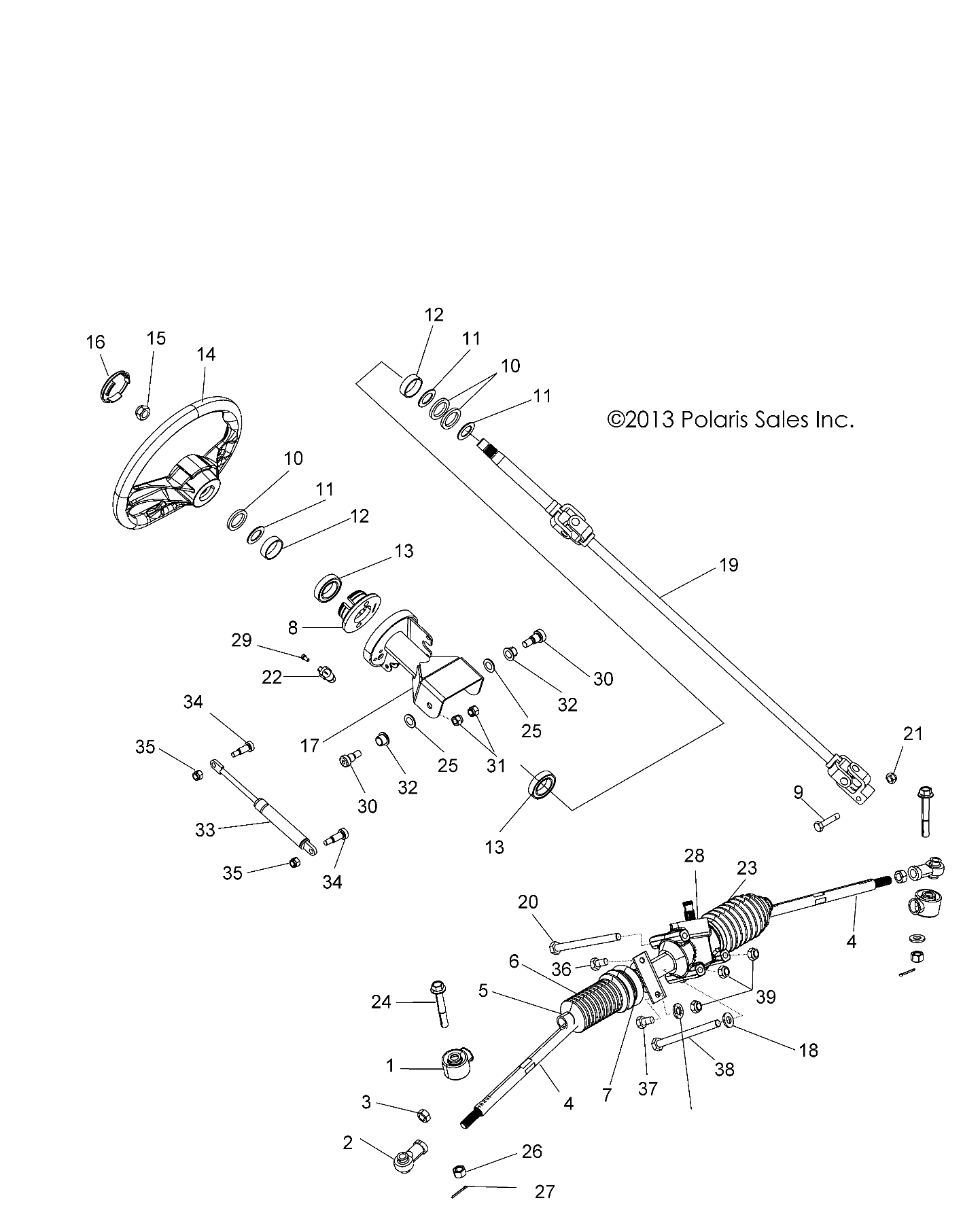 STEERING, STEERING ASM. - Z14VE76FX/FI (49RGRSTEERING14RZR8SI)