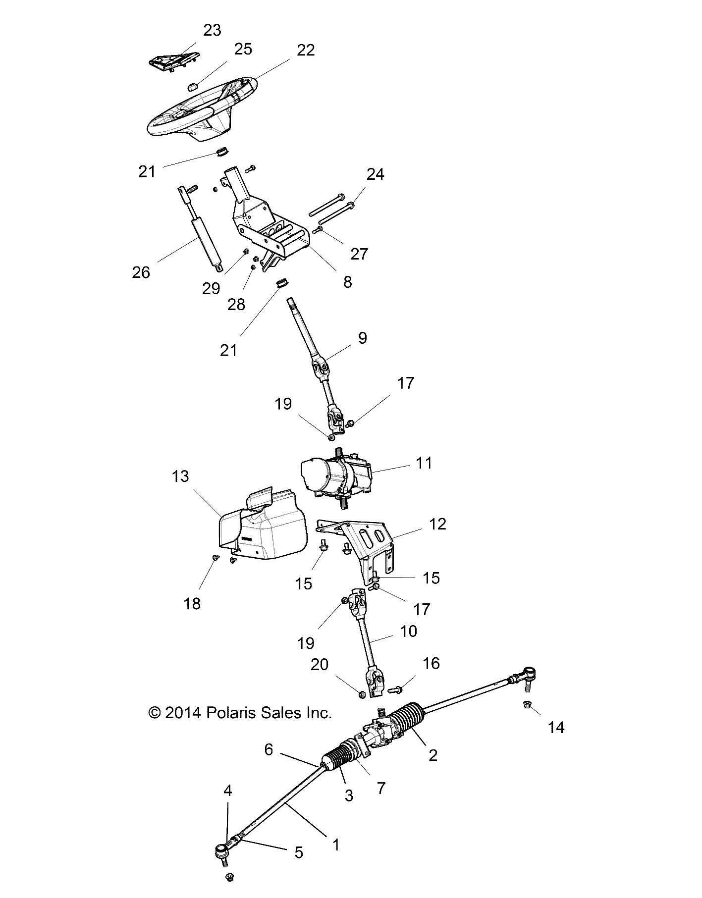 STEERING, STEERING ASM. - Z17VDS92CM (49RGRSTEERING151000)