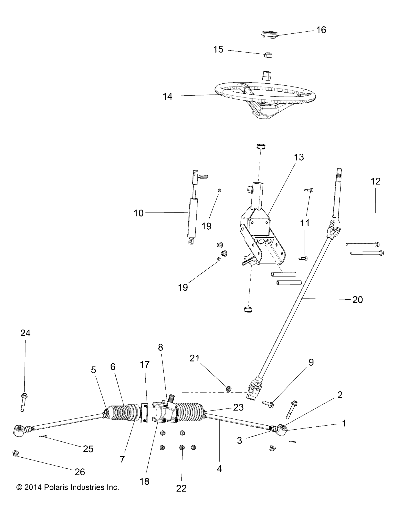 STEERING, STEERING ASM. - R15RTAD1AA/EA (49RGRSTEERING151KDSL)