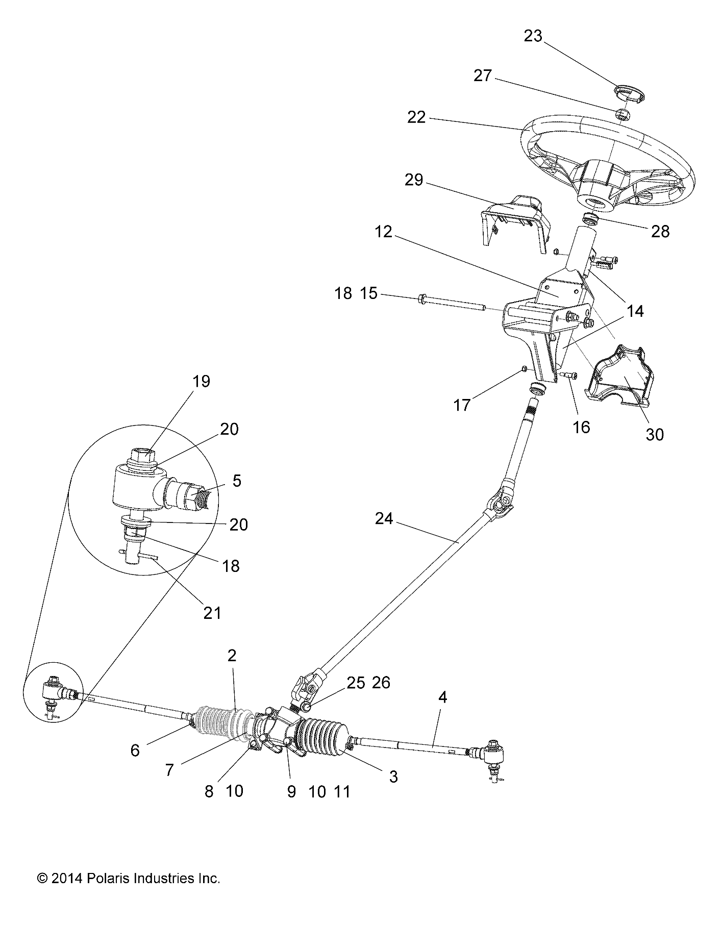 STEERING, STEERING ASM. - R17RNA57A1/A9 (49RGRSTEERING15325)