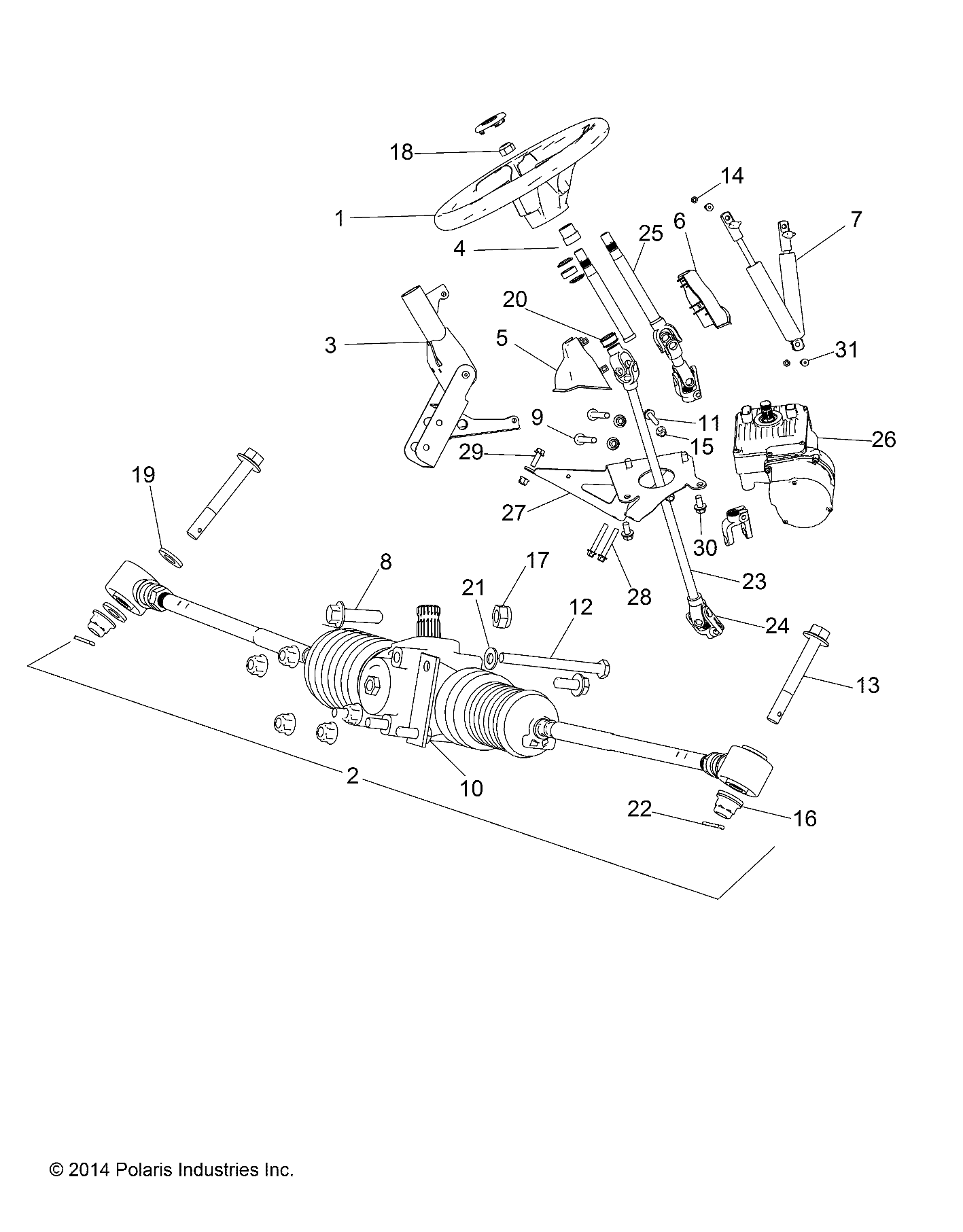 STEERING, STEERING ASM. - R17RNE57AM/NM (49RGRSTEERING15570MC)