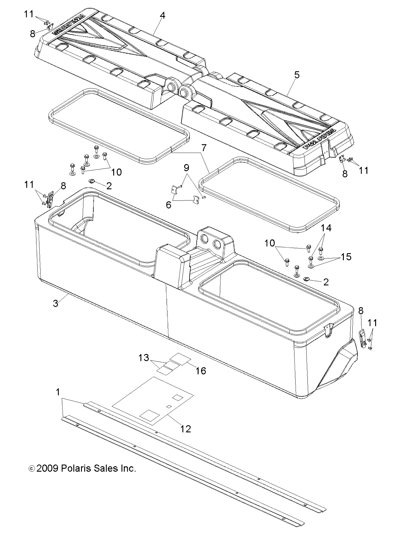 BODY, STORAGE BOX, REAR - R15RAA76AA/AJ (49RGRSTORAGE106X6)