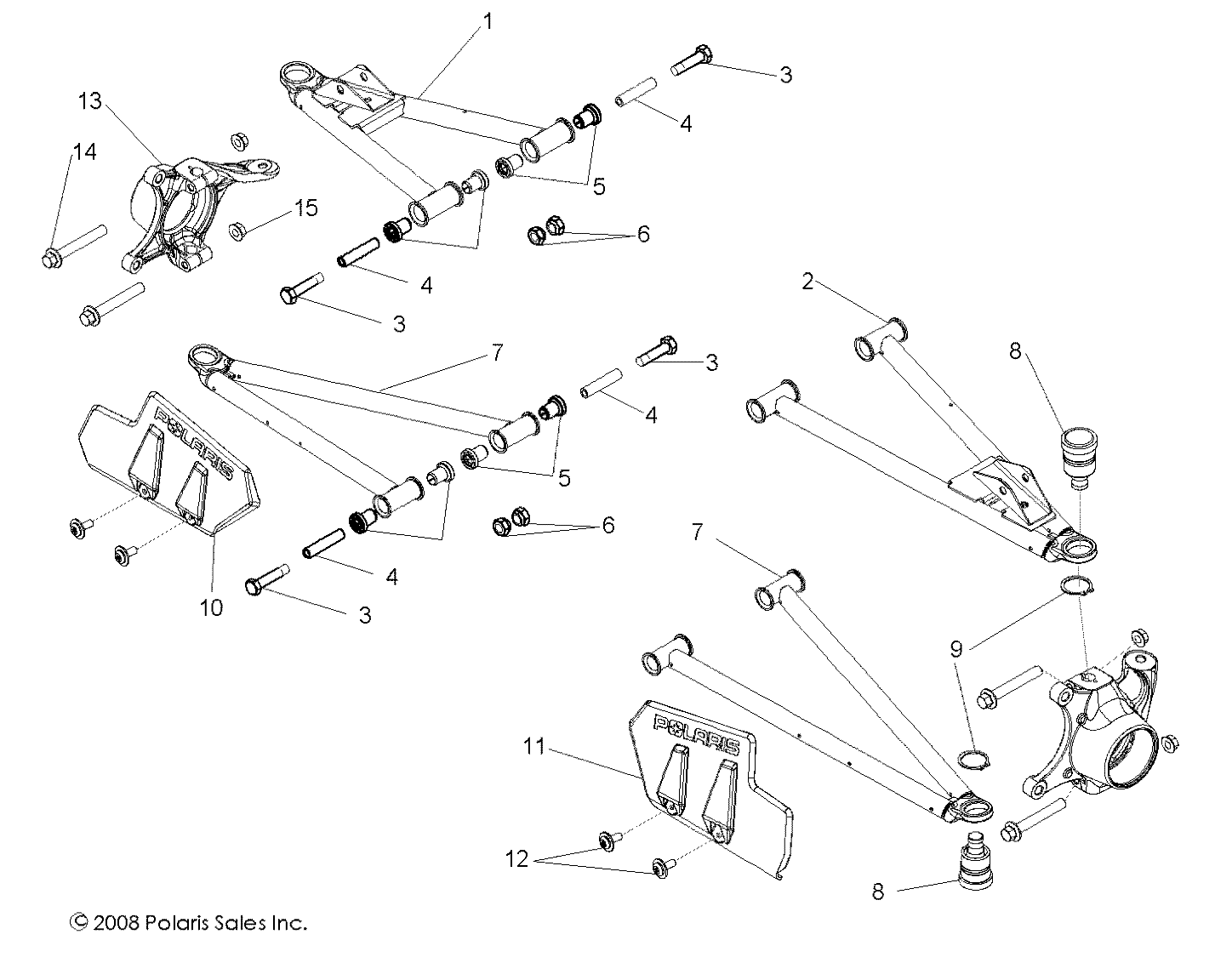 SUSPENSION, FRONT CONTROL ARMS - R09HH68/HY68 ALL OPTIONS (49RGRSUSPFRT097004X4)