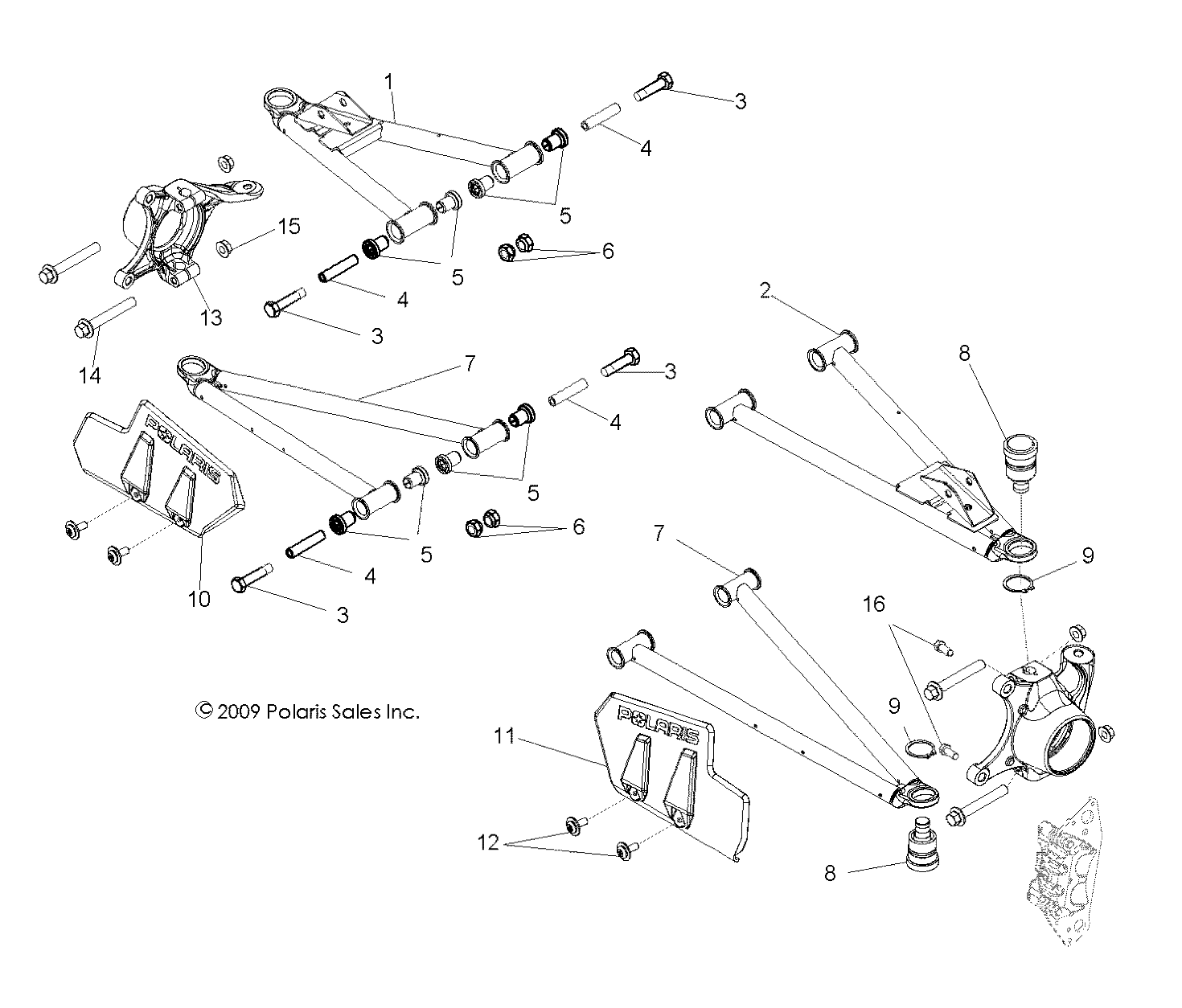 SUSPENSION, FRONT CONTROL ARMS - R10TH50AG/AR (49RGRSUSPFRT105004X4)