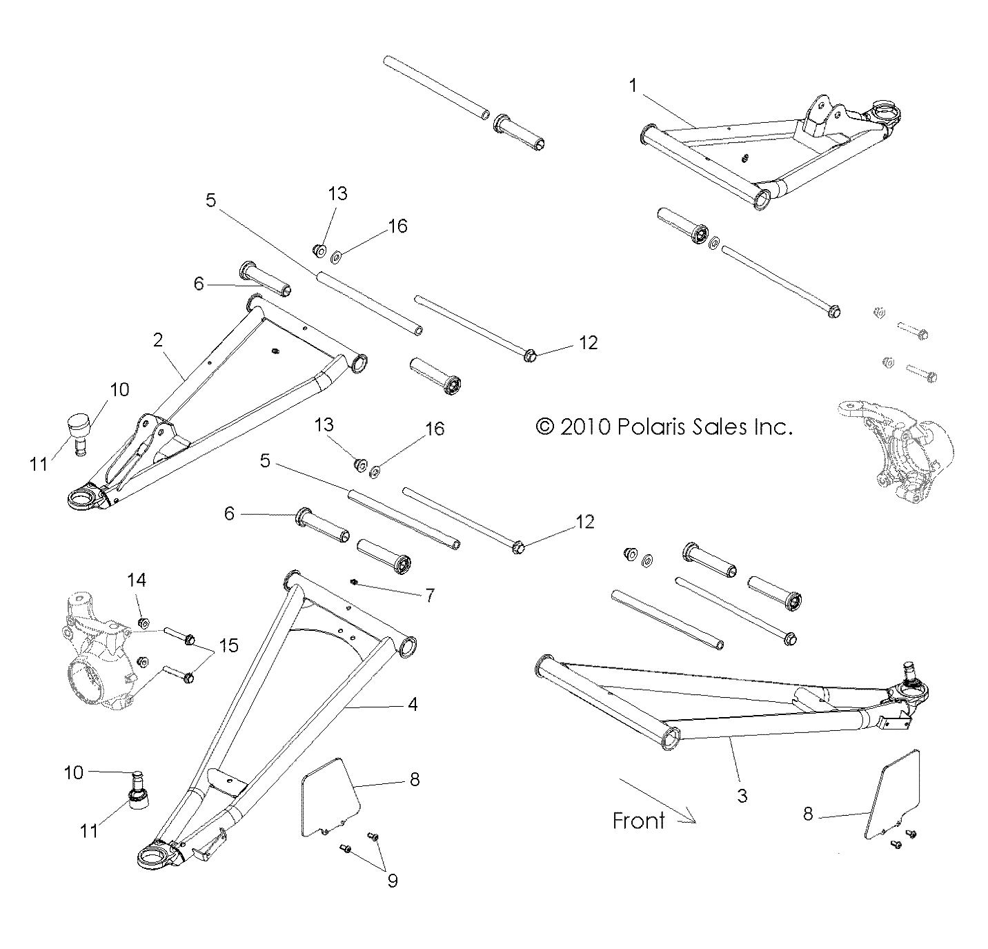 SUSPENSION, FRONT CONTROL ARMS - Z14VE76AD/7EAL/7EAW/EAJ/EAU (49RGRSUSPFRT11RZRS)