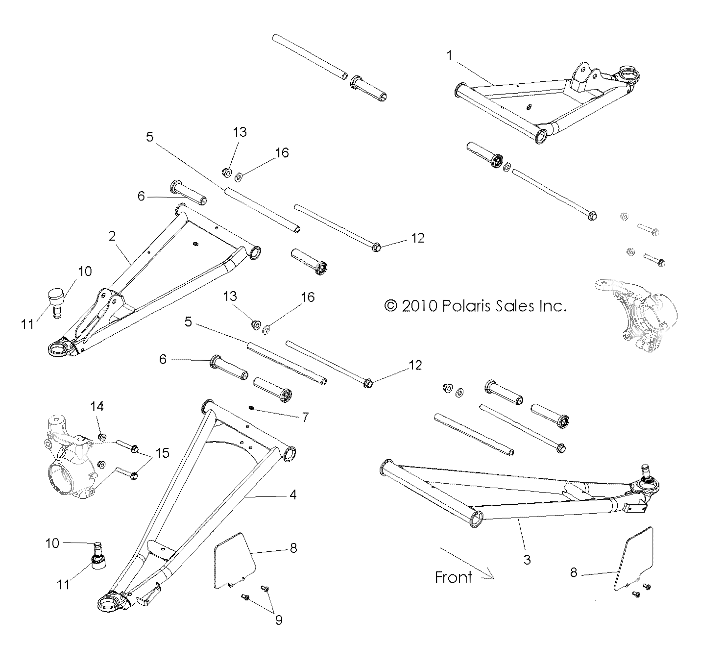 SUSPENSION, FRONT CONTROL ARMS - R13VE76FX/FI (49RGRSUSPFRT11RZRSI)