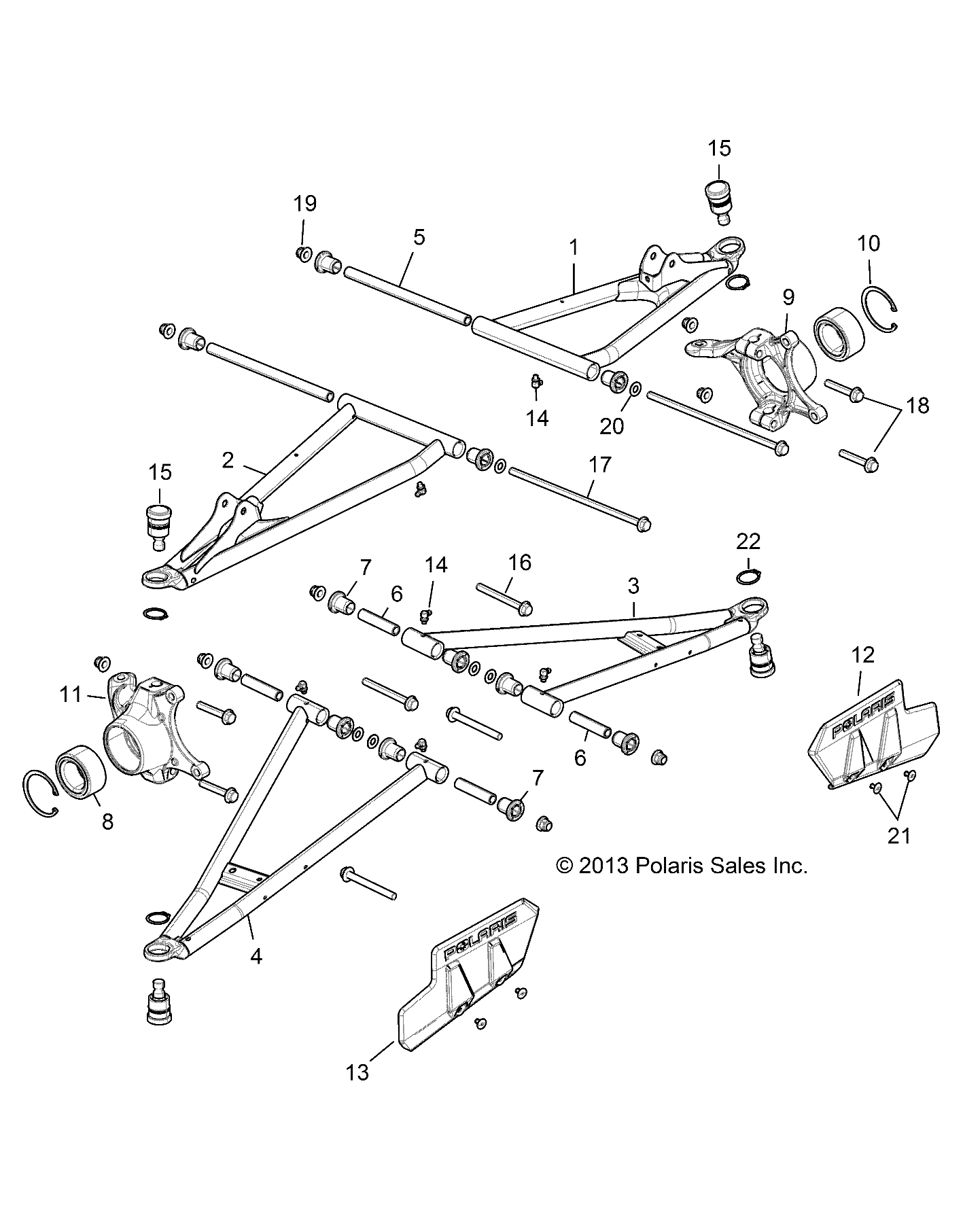 SUSPENSION, FRONT CONTROL ARMS - R19RVA87A1/B1/EA9/AH/B9/BH (49RGRSUSPFRT14CREW)