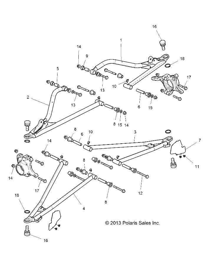 SUSPENSION, FRONT CONTROL ARMS - Z16VFE99AF/AS/AM/M99AM (49RGRSUSPFRT14RZR1000)