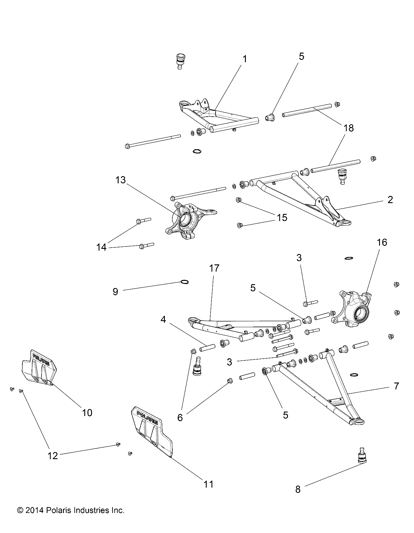 SUSPENSION, FRONT CONTROL ARMS - R15RTAD1FA (49RGRSUSPFRT151KDSL)