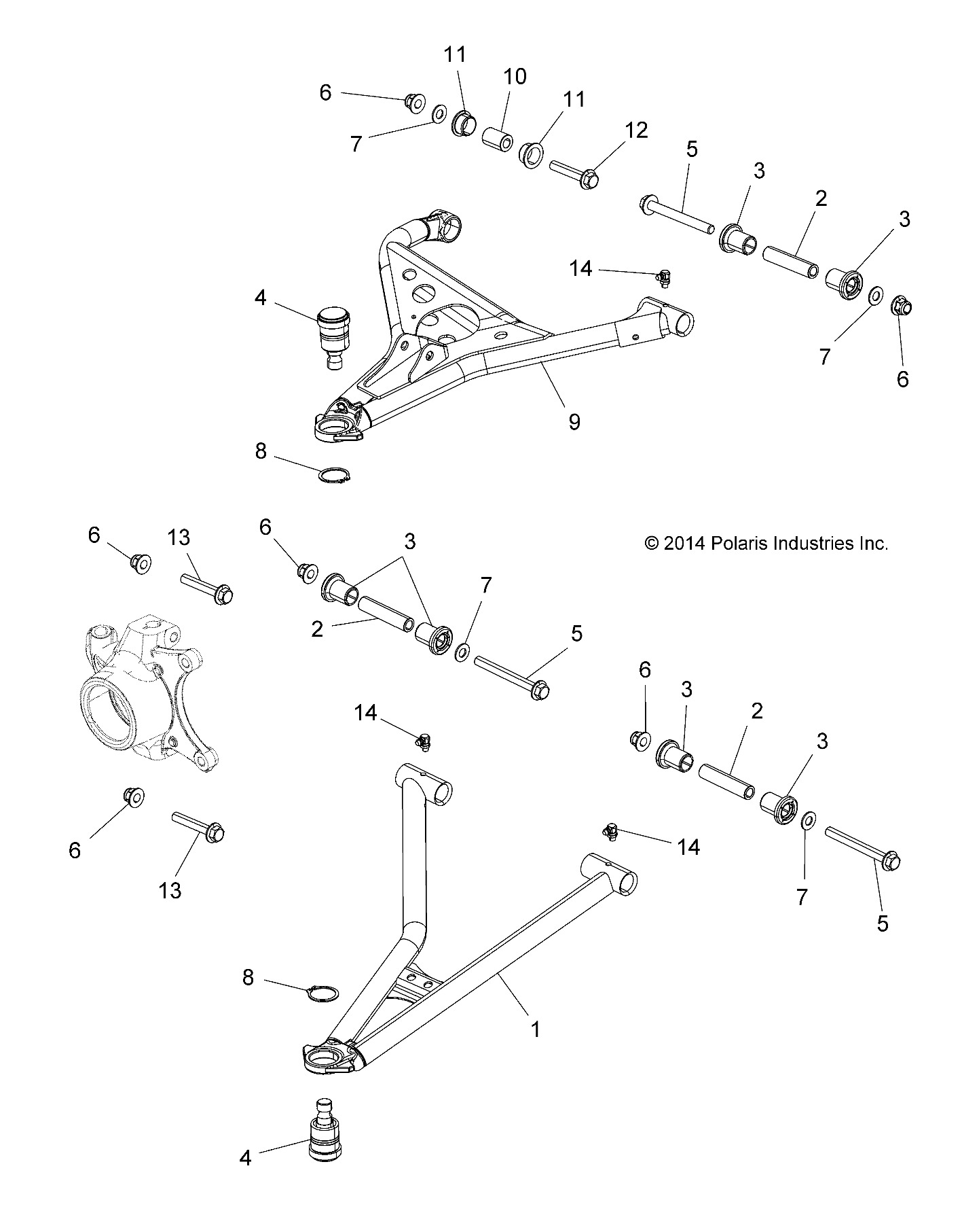 SUSPENSION, FRONT CONTROL ARMS - Z16VA87 ALL OPTIONS (49RGRSUSPFRT15Z90050)