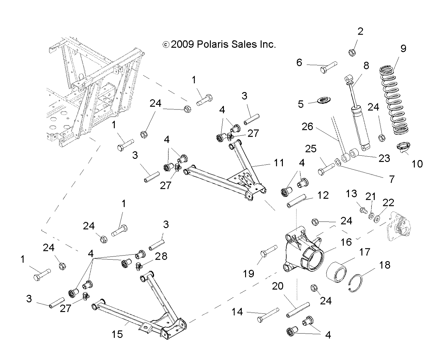 SUSPENSION, REAR - R10RC08GA/GH/FA/FH (49RGRSUSPRR10)