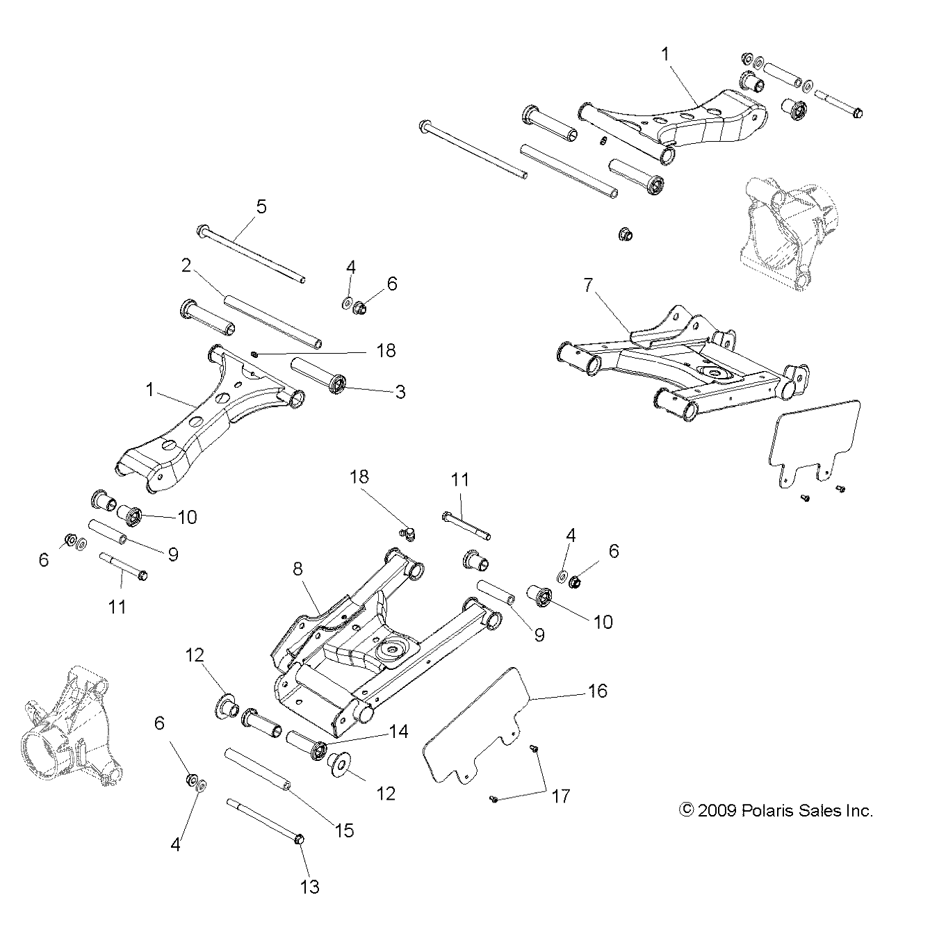 SUSPENSION, REAR CONTROL ARMS - R11VH76/VY76 ALL OPTIONS (49RGRSUSPRR10RZR800)