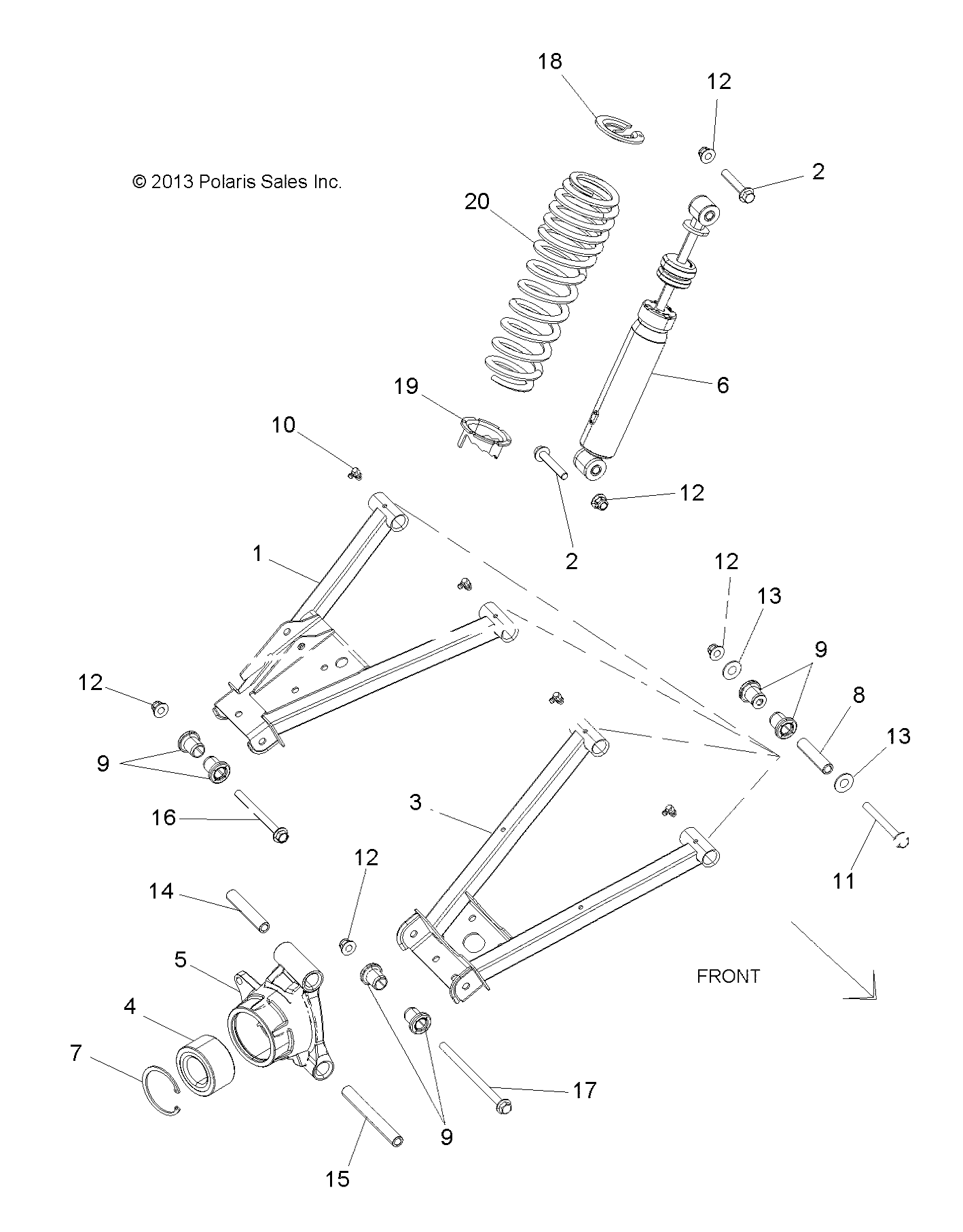 SUSPENSION, REAR - R14RH57FX (49RGRSUSPRR14570)