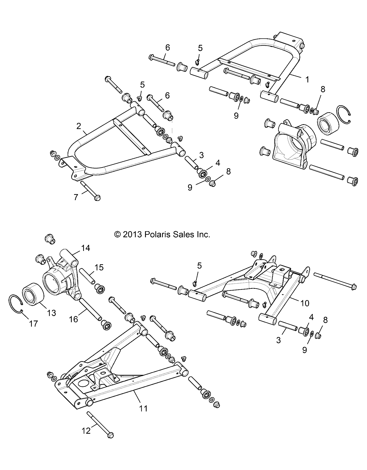 SUSPENSION, REAR - R19RVA87A1/B1/EA9/AH/B9/BH (49RGRSUSPRR14CREW)