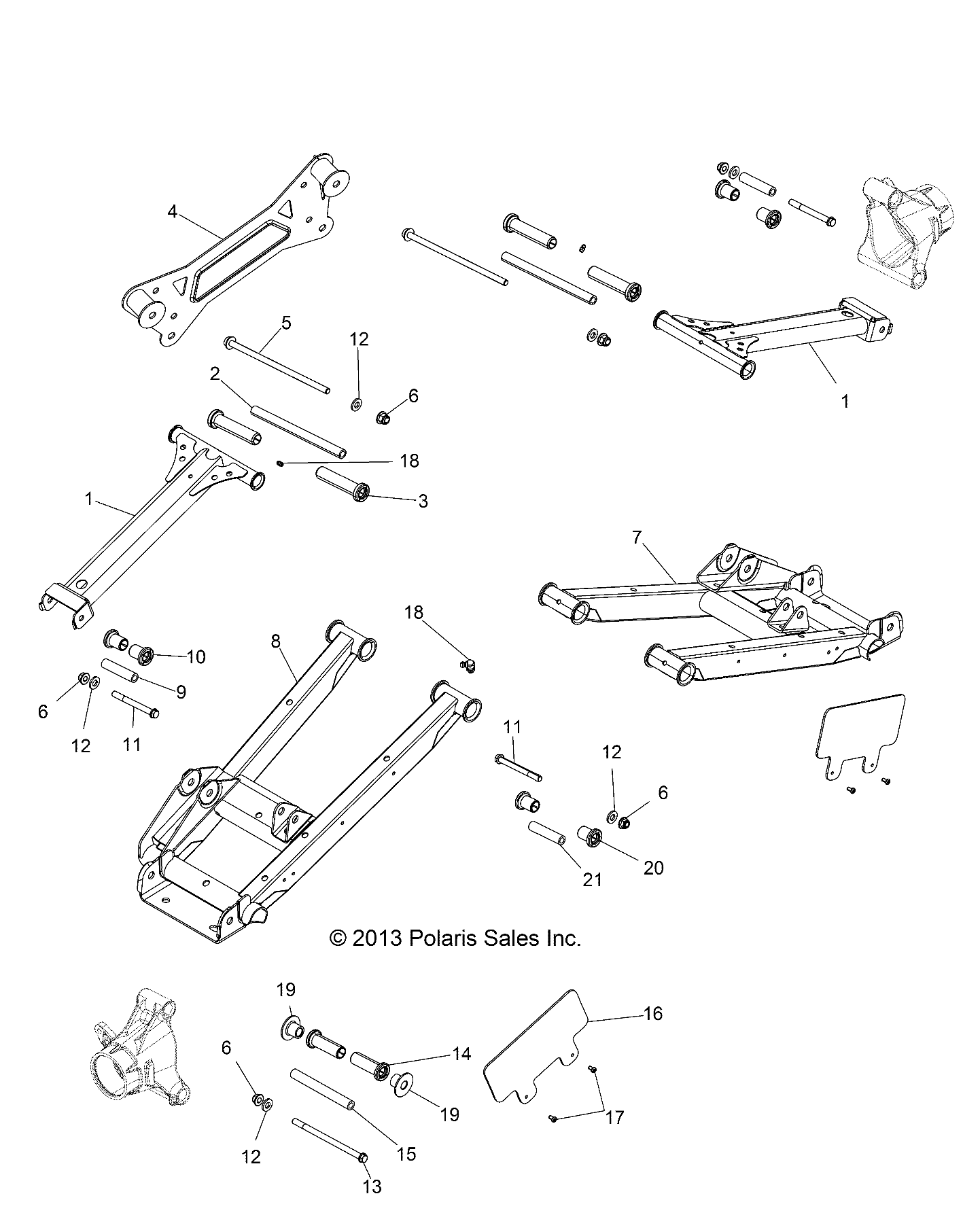 SUSPENSION, REAR CONTROL ARMS - Z14XE7EAL/X (49RGRSUSPRR14RZR4)