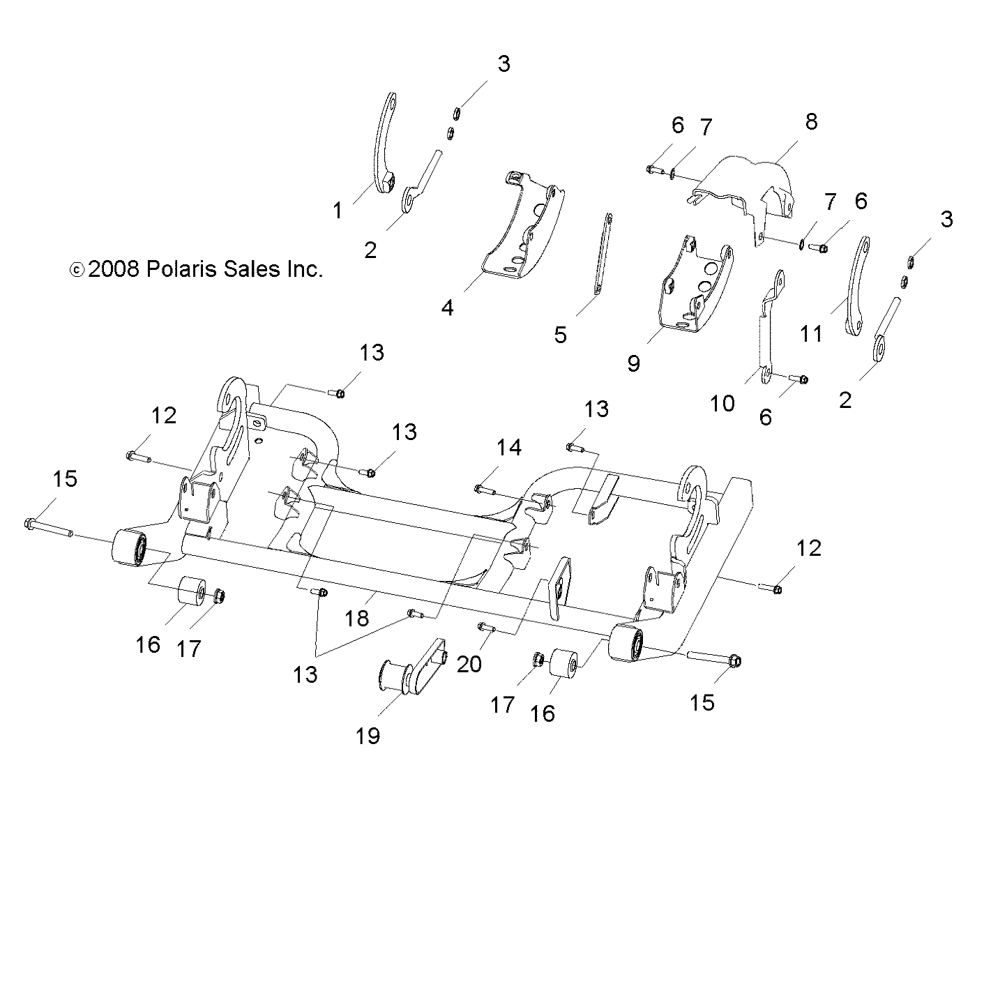 CHASSIS, SWING ARM - A09VA17AA/AD (49RGRSWINGARM09RZR170)