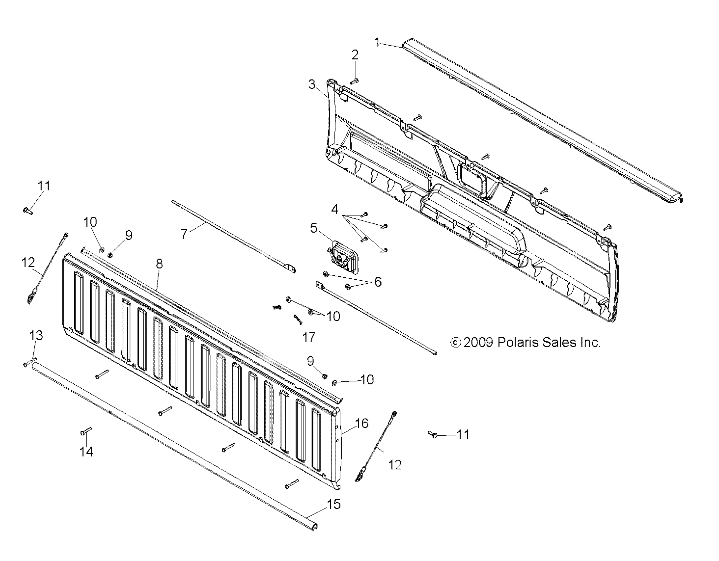 BODY, TAILGATE ASM. - R13WH76AG/AR/EAH/EAI/KG (49RGRTAILGATE10800CREW)