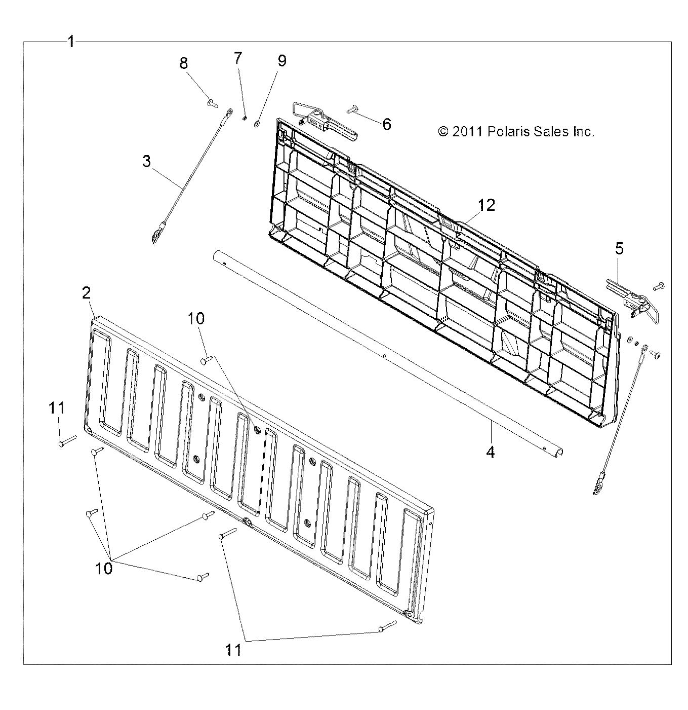 BODY, TAILGATE ASM. - R11RH45AG/AH/AR (49RGRTAILGATE12LSV)