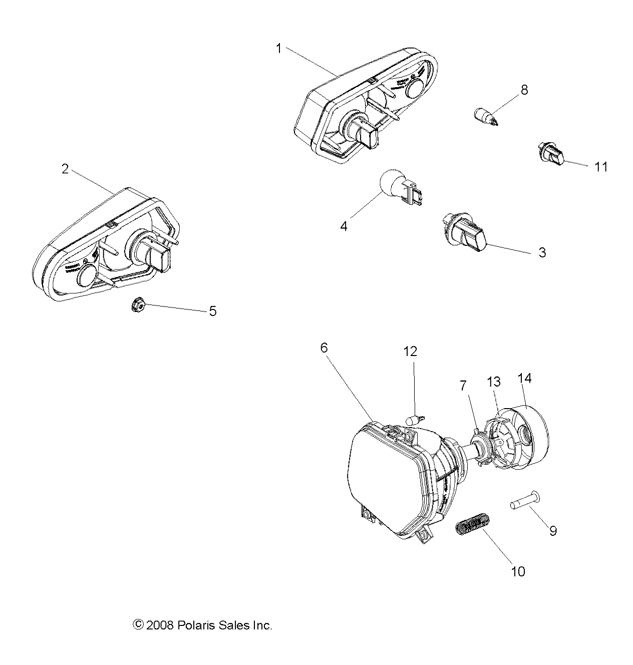 ELECTRICAL, HEADLIGHTS, TAILLIGHTS and BULBS - Z14VE76FX/FI (49RGRTAILLAMPS09RZRI)