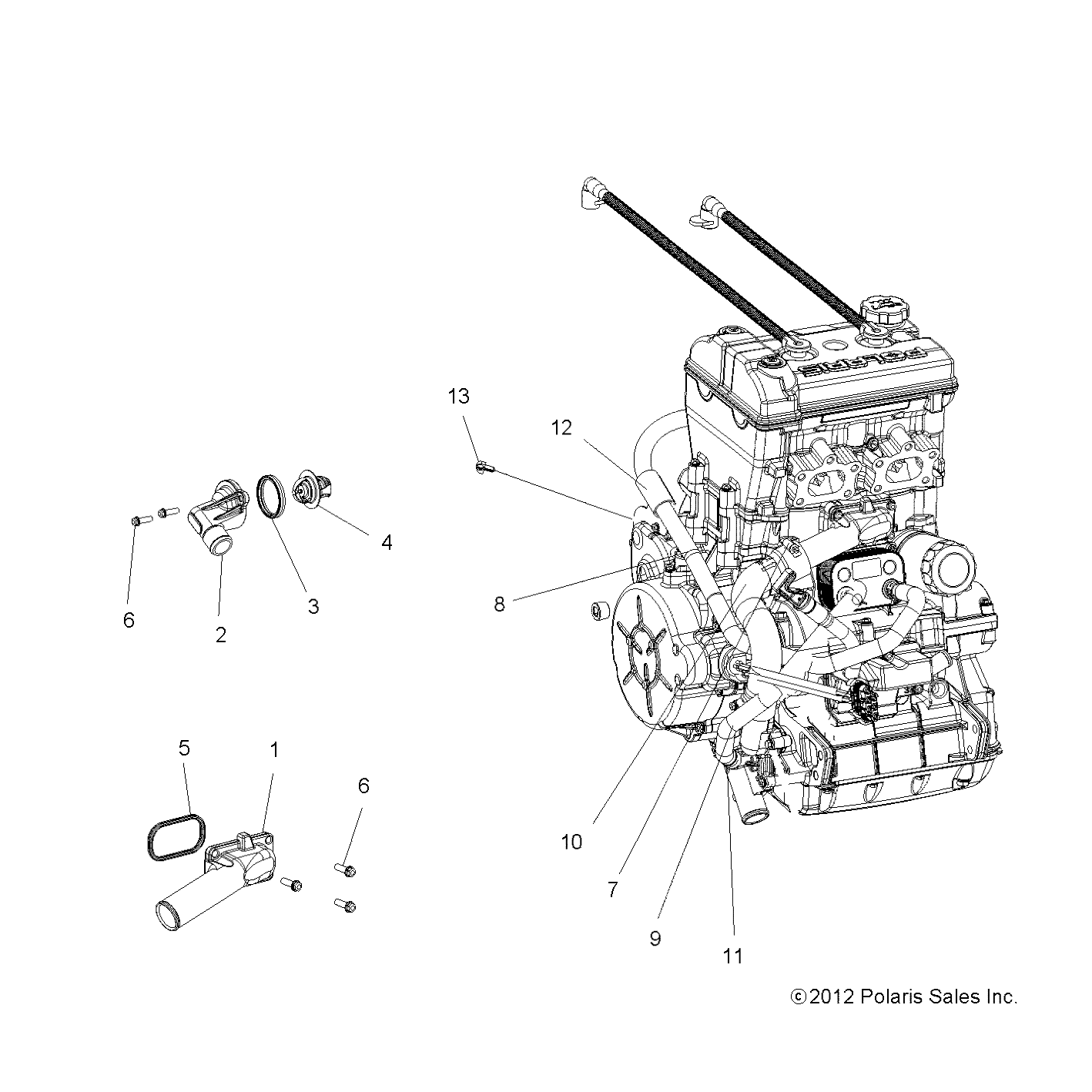 ENGINE, COOLING, THERMOSTAT and BYPASS - R13UH88/UH9E ALL OPTIONS (49RGRTHERMO13900XP)