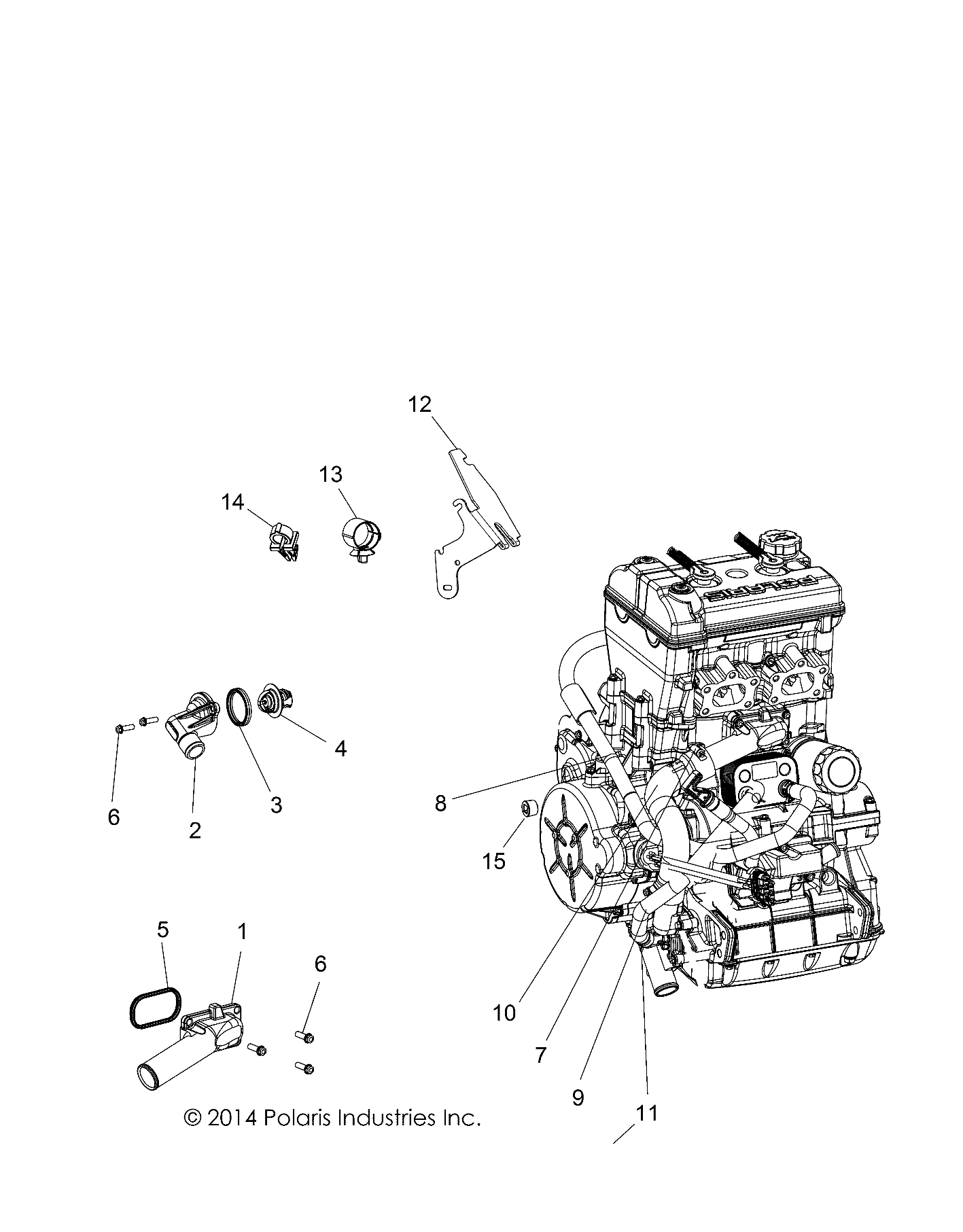 ENGINE, COOLING, THERMOSTAT and BYPASS - Z18VBA87B2/E87BK/BU/LK/BR (49RGRTHERMO15RZR900)