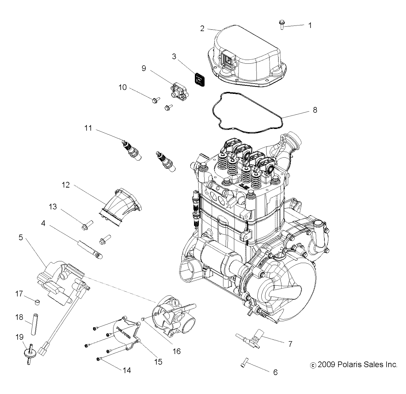 ENGINE, THROTTLE BODY and VALVE COVER - R10VH76FX (49RGRTHROTTLEBODY08VISTA)