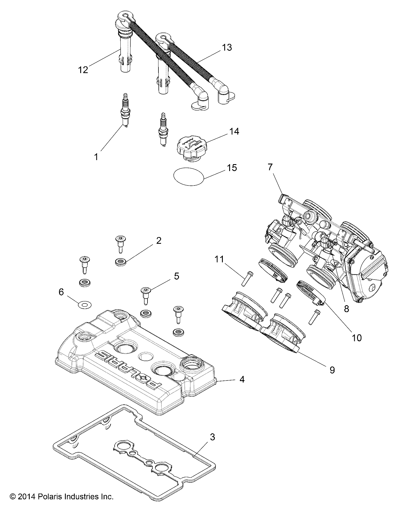 ENGINE, THROTTLE BODY AND VALVE COVER - Z15VFE99AT/AV/AP (49RGRTHROTTLEBODY1510004)