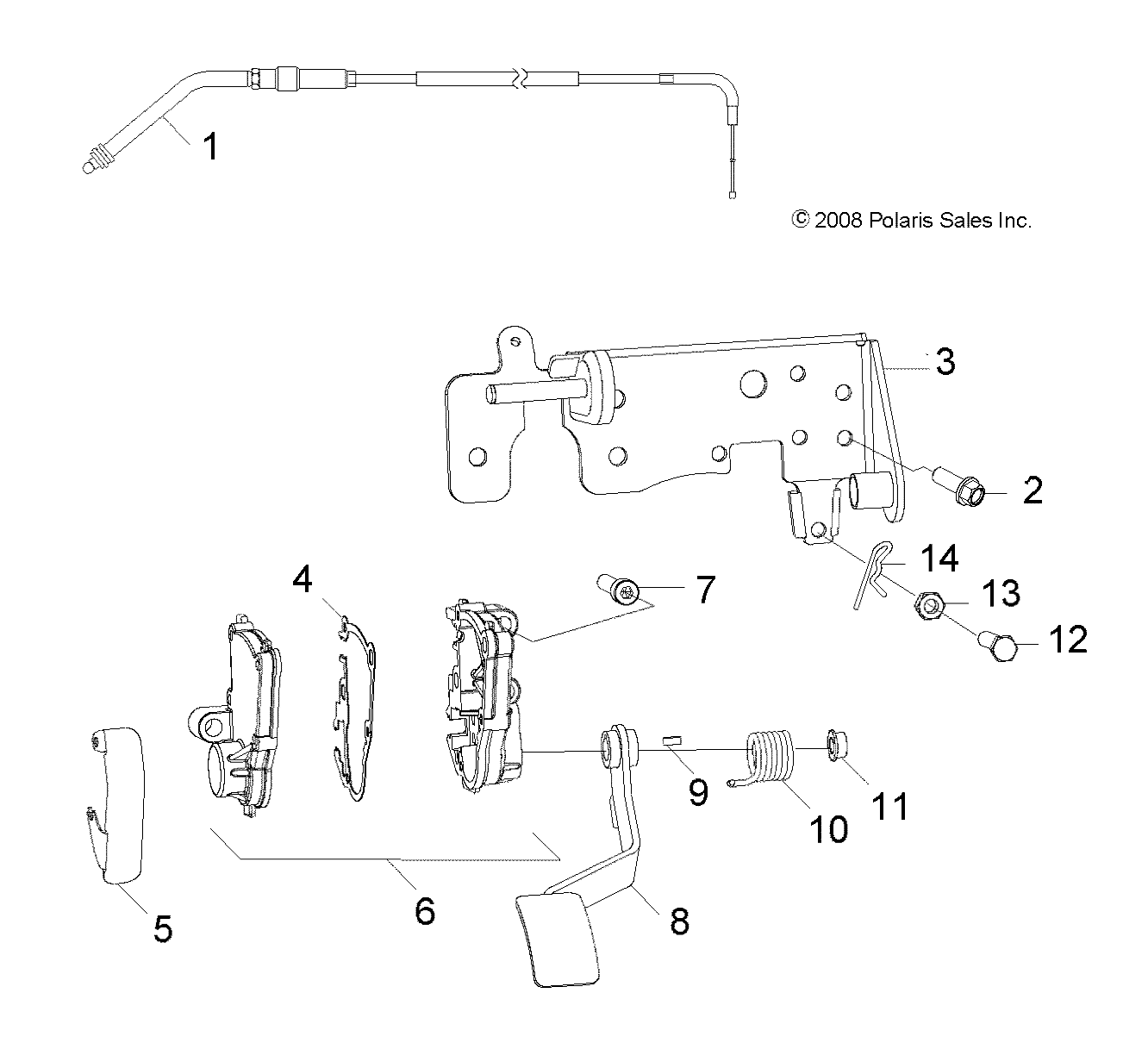 STEERING, CONTROLS and THROTTLE - Z16YAV17AB/AF/CAB/CAF (49RGRTHROTTLEPEDAL15RZR170)