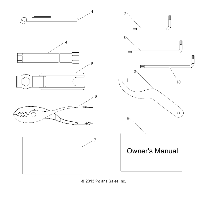 REFERENCE, OWNERS MANUAL AND TOOL KIT - Z17VBE99AR/AL/AE (49RGRTOOL14RZR1000)