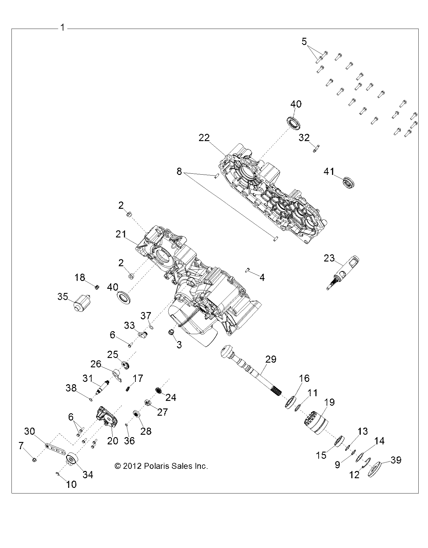 DRIVE TRAIN, MAIN GEARCASE - R13RH76AG/AH/AN (49RGRTRANS1333071)