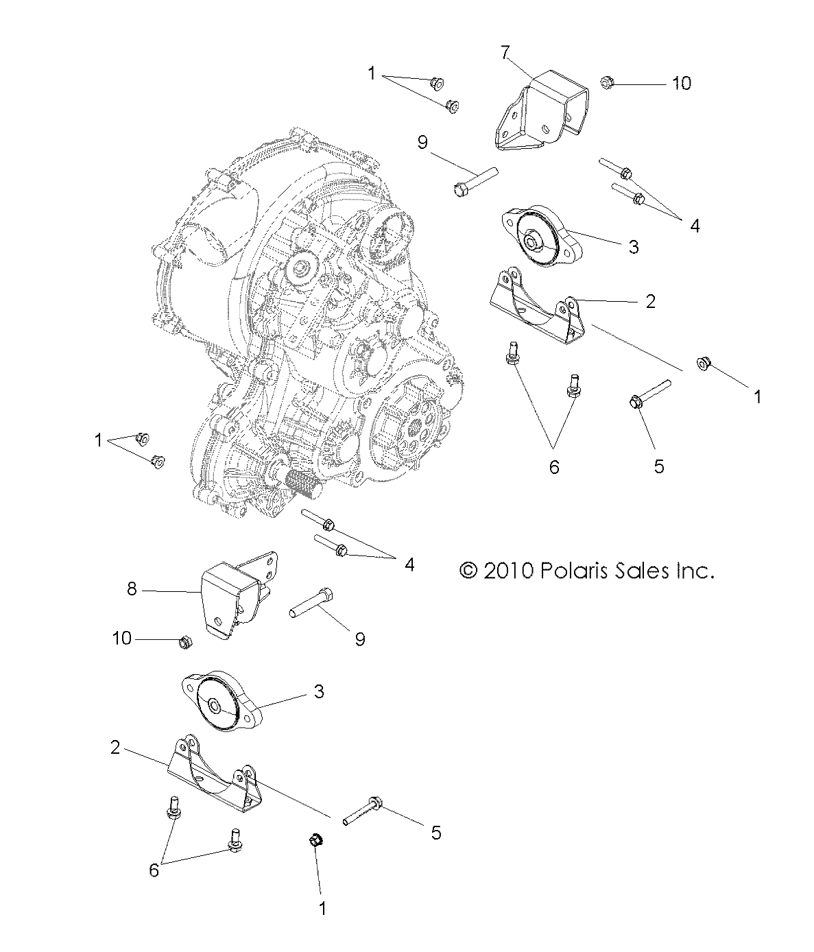 DRIVE TRAIN, TRANSMISSION MOUNTING - R14TH90DG (49RGRTRANSMTG11D)