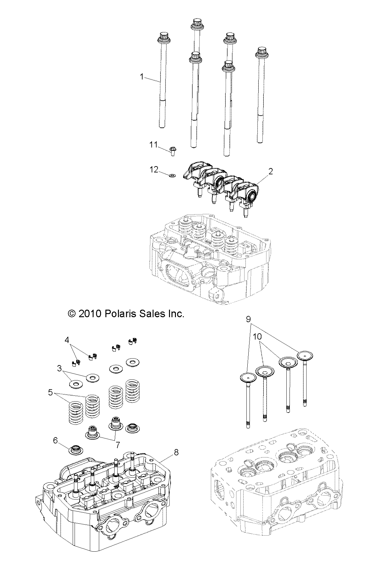 ENGINE, CYLINDER HEAD and VALVES - R12XE7EFX (49RGRVALVE11RZRS)