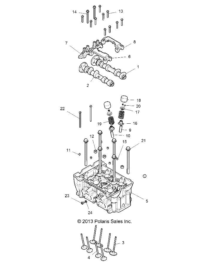 ENGINE, CYLINDER HEAD AND VALVES - Z19VDE92AC/BC/AD/BD/AM/BM/LM/LAG/BG (49RGRVALVE14RZR1000)